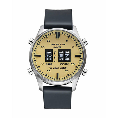 Stainless Steel Case | Yellow Dial |  Black Rubber Band | 3903-02