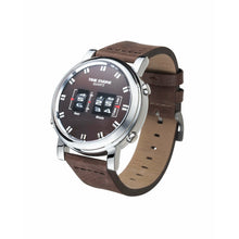 Load image into Gallery viewer, Drum Roller Watch | Chrome Case | Brown Dial | Brown Strap | 3910-04